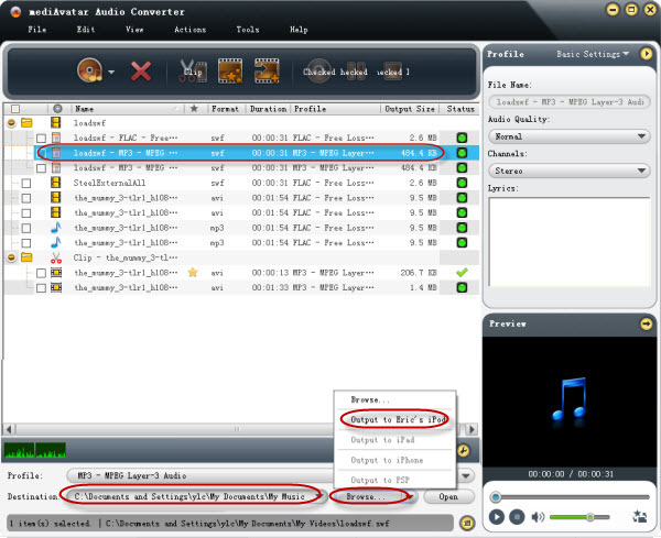 convert audio formats