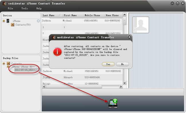 How to backup iPhone contacts to PC and restore iPhone contacts