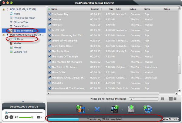 iPod to iPod music share on Mac